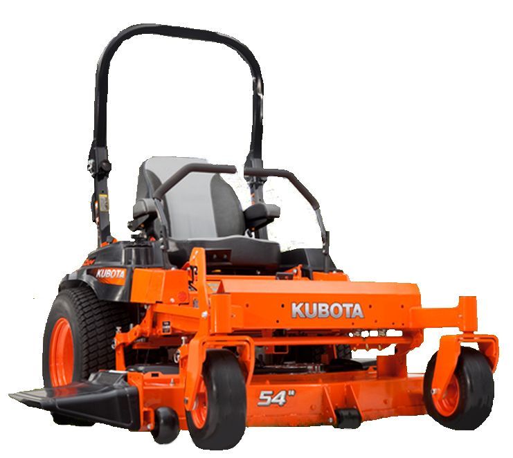 A kubota zero turn lawn mower is shown on a white background.