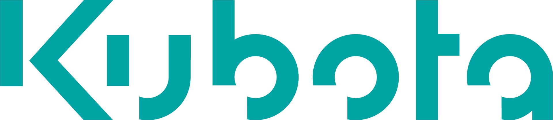 The word kubota is written in blue on a white background.