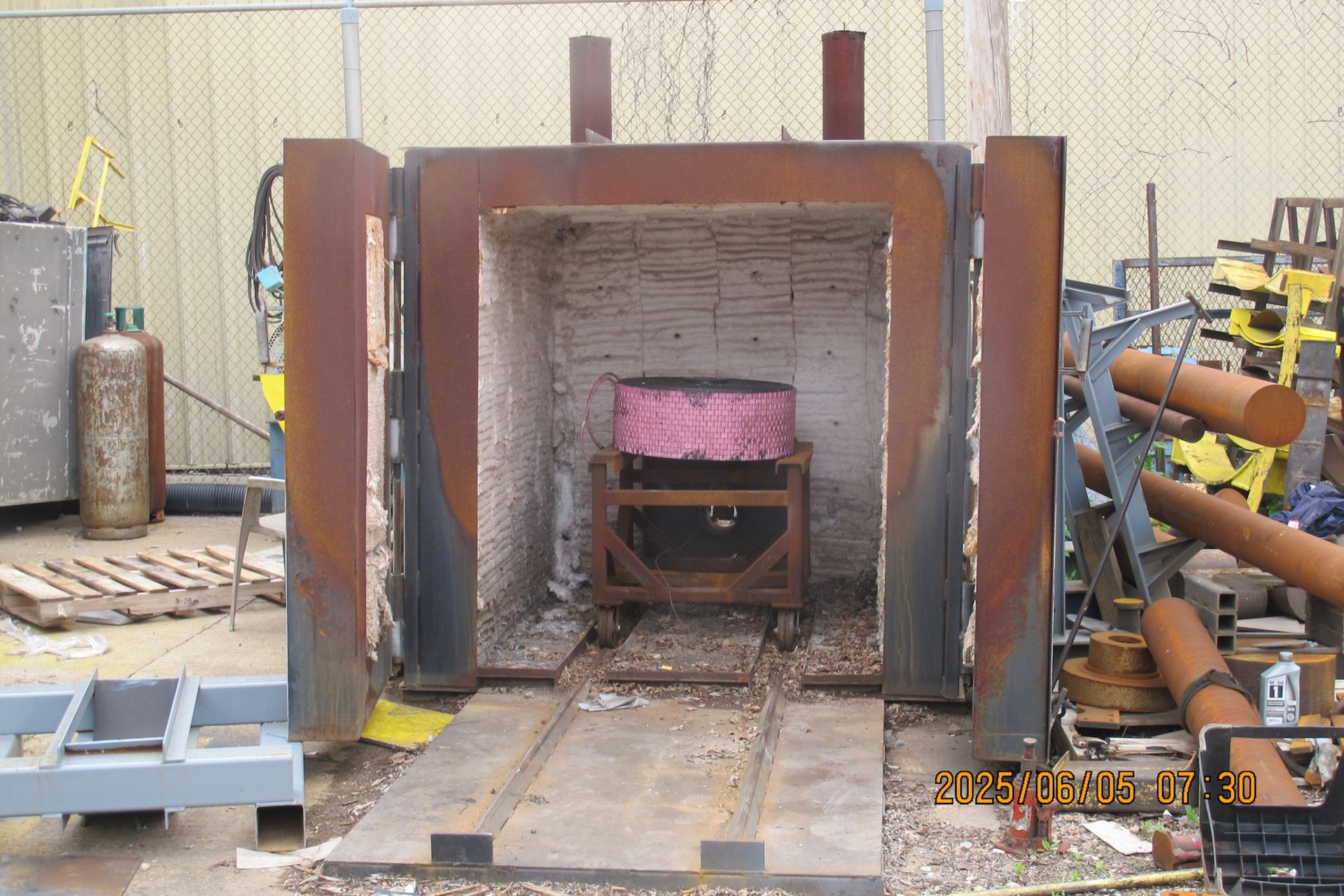 A picture of a furnace was taken in 2013