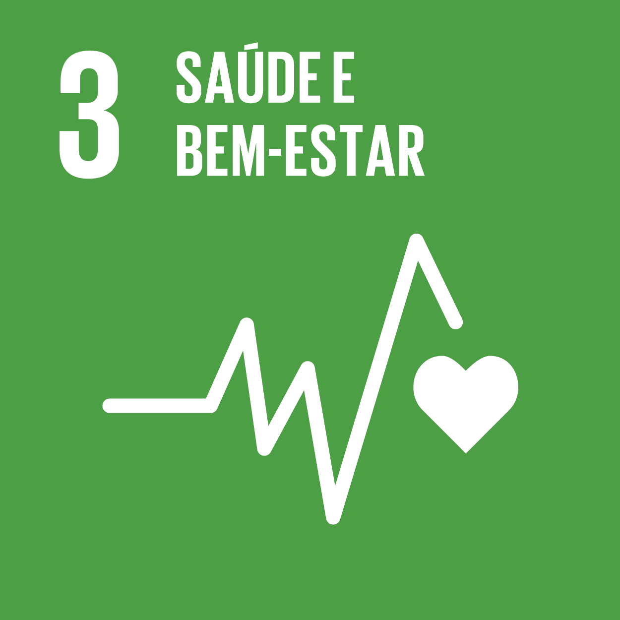 Ícone do Objetivo de Desenvolvimento Sustentável 3: Saúde e Bem-estar. 