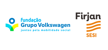 Logos of Fundação Grupo Volkswagen and Firjan SESI.