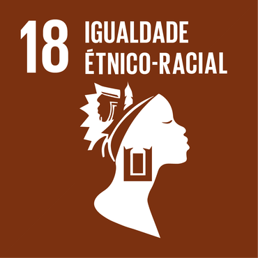 Quadrado com o número 18 e o texto