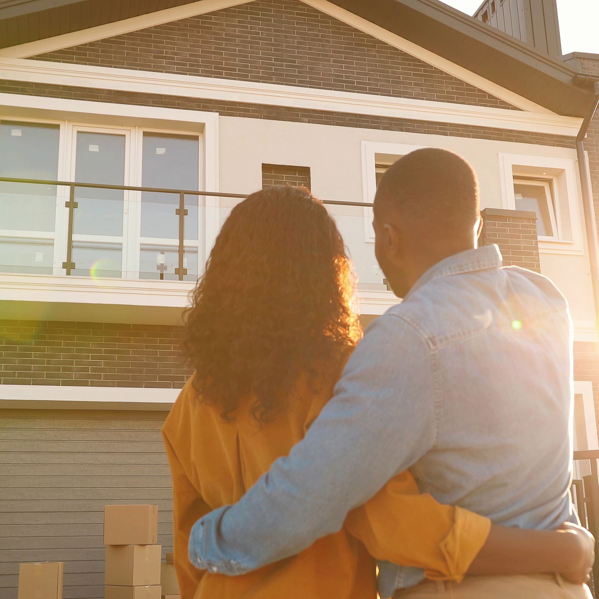 Couple Looking at the House Couple Looking at the House
