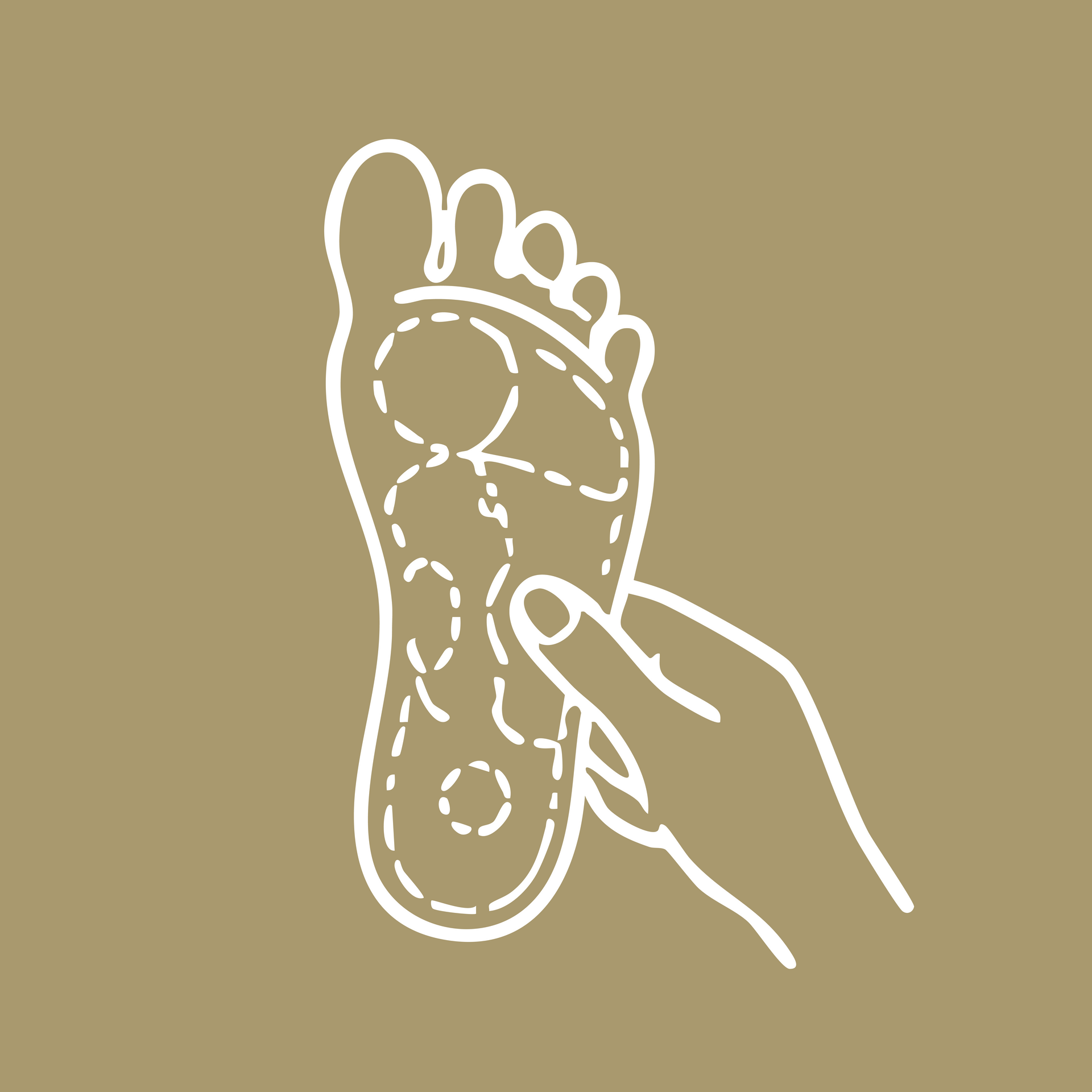 Symbol für Fußreflexzonenmassage