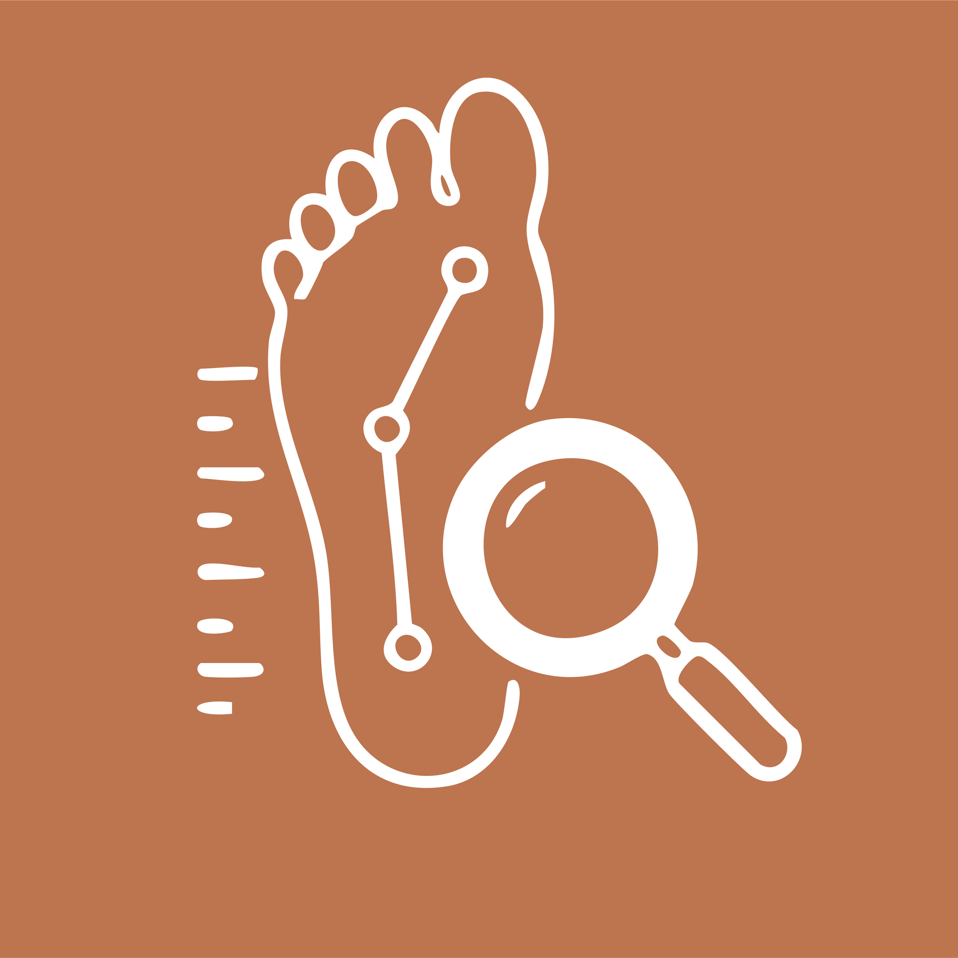 Symbol für Fußanalyse und individuelle Fußpflegeberatung