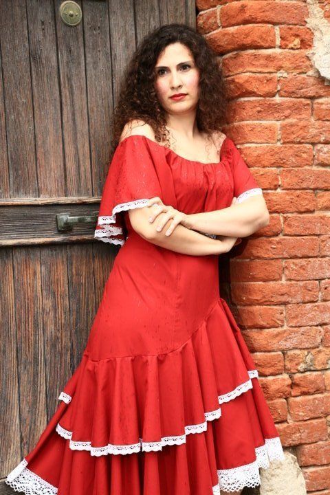 Actress in theatre costume