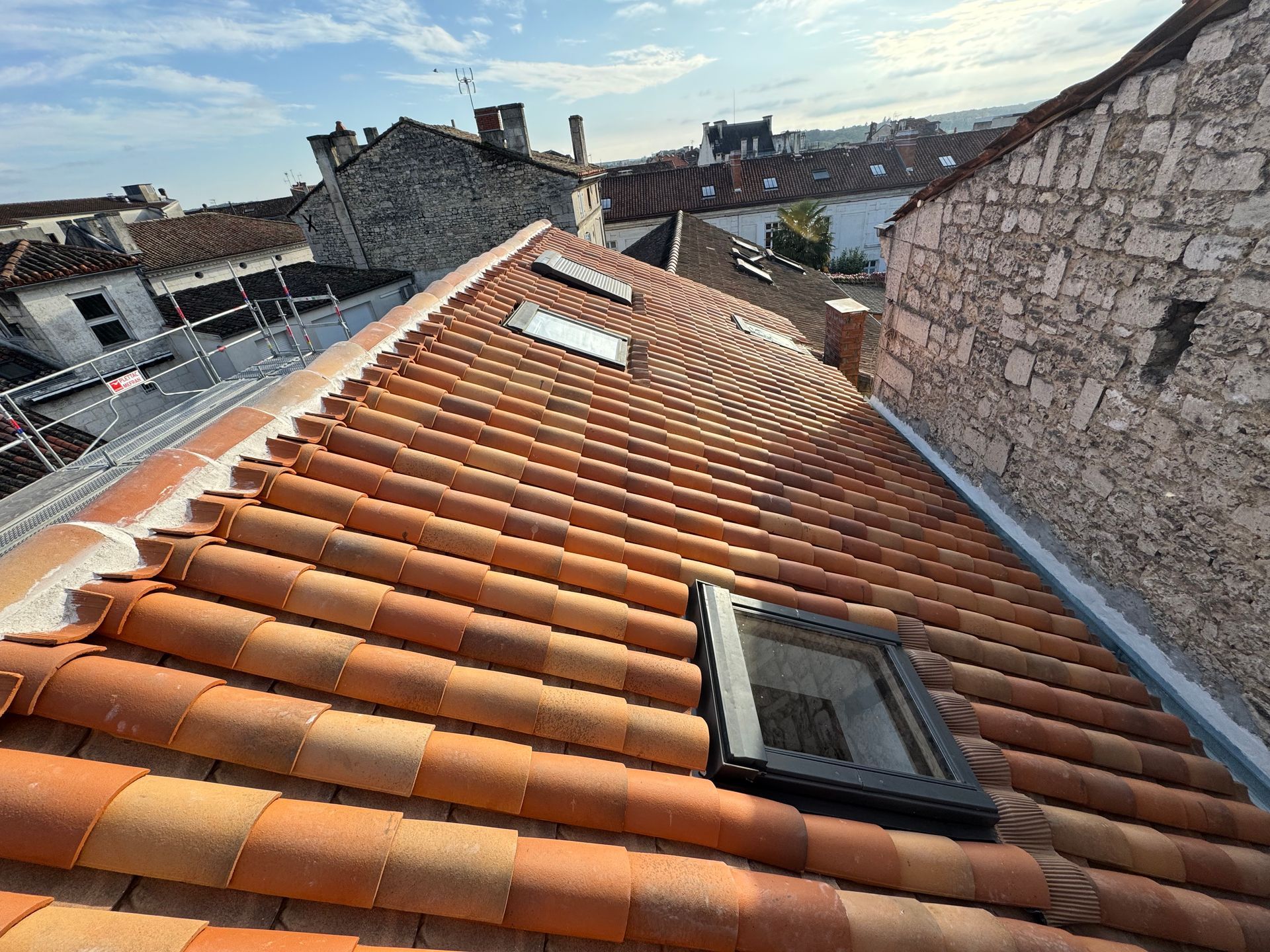 Travaux de couverture en tuiles