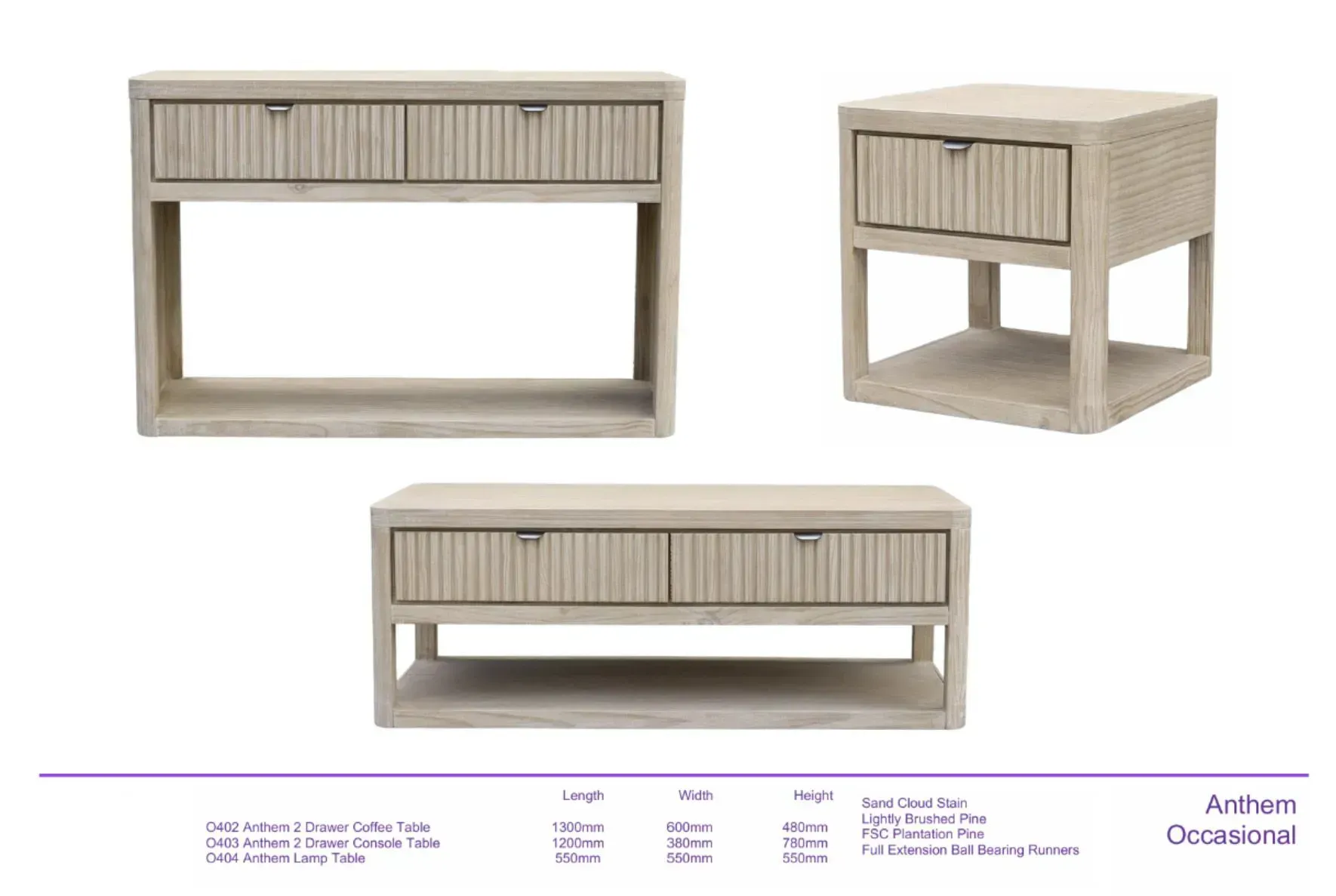 Three views of a beige woven wood nightstand with a drawer and open shelf, on a white background