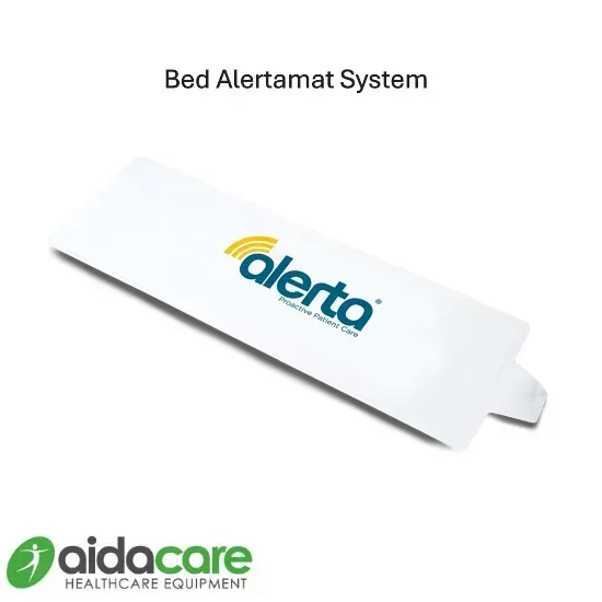Bed alert system device with Aleta logo on a white background