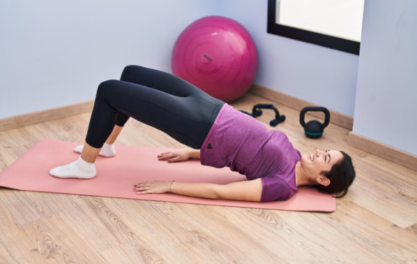 woman performing pelvic floor exercise