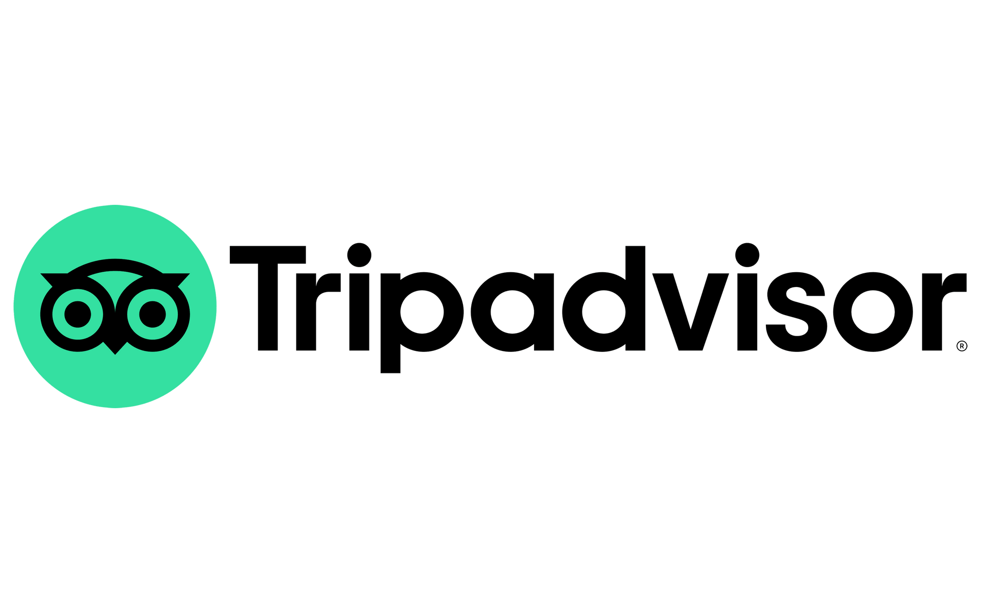 Tripadvisor logo featuring a teal owl icon and black text.