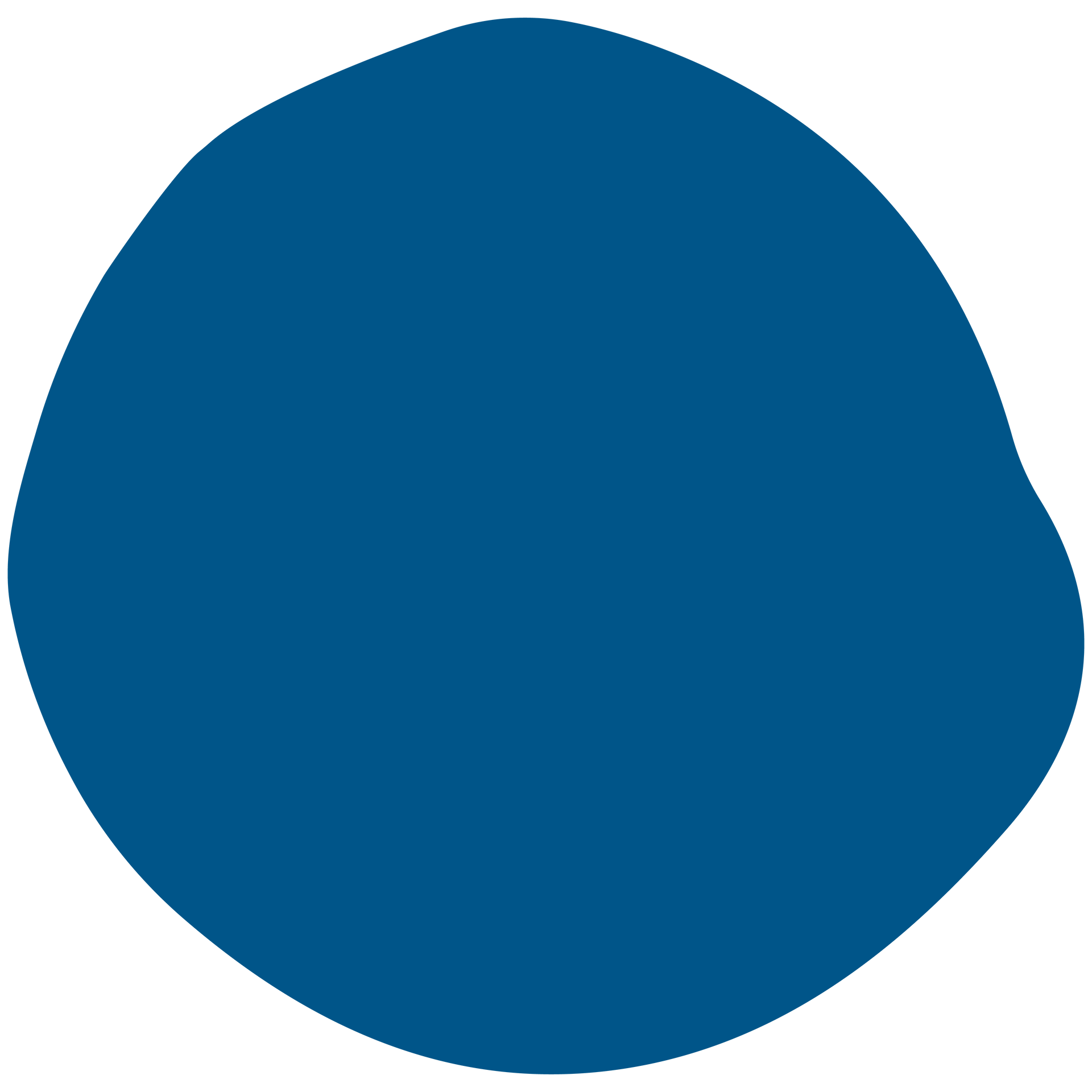 A blue circle is on a white background.
