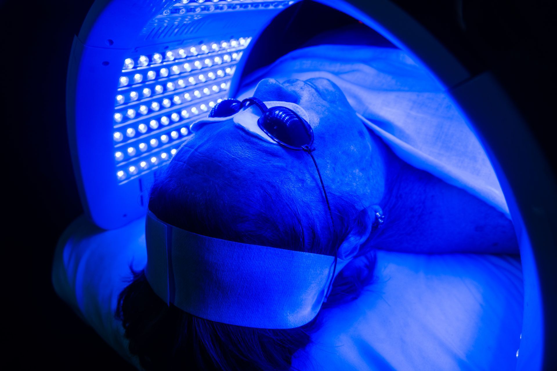 blue led light at casey healing wellness