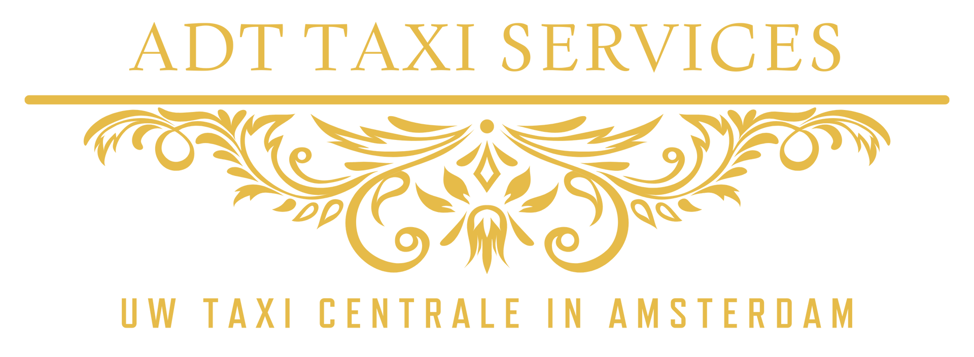 A logo for adt taxi services uw taxi centrale in amsterdam