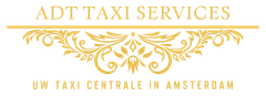 A logo for adt taxi services uw taxi centrale in amsterdam