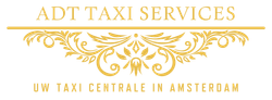 A logo for adt taxi services uw taxi centrale in amsterdam