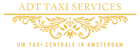 A logo for adt taxi services uw taxi centrale in amsterdam
