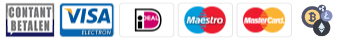 Een wazig beeld van de logo's van Visa Mastercard en Bank of America