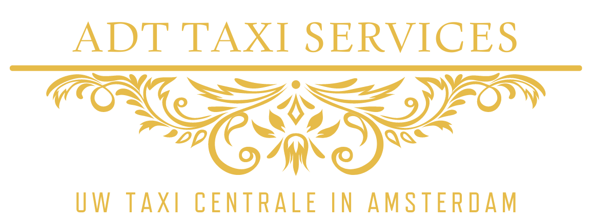 A logo for adt taxi services uw taxi centrale in amsterdam