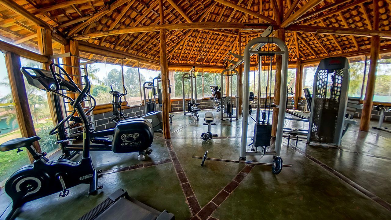 Academia e sauna no Hotel Fazenda Poços de Caldas