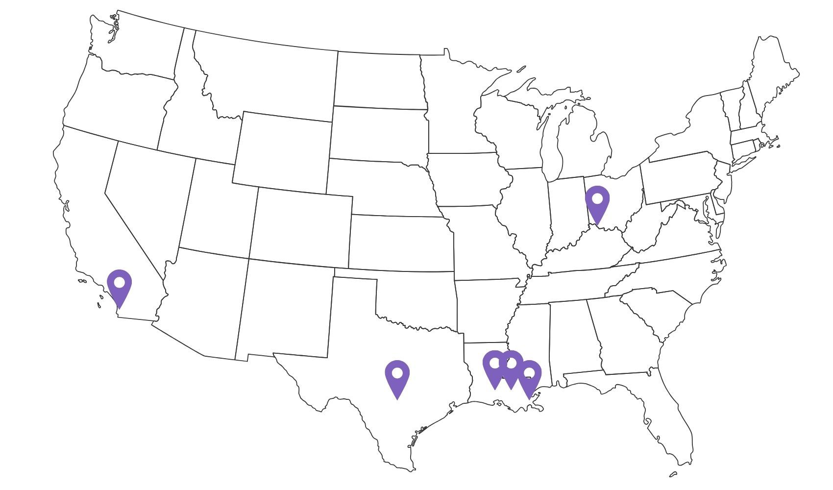 CPI locations Map