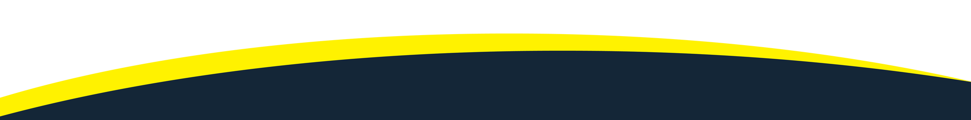 Yellow curved banner with a dark blue border on a white background