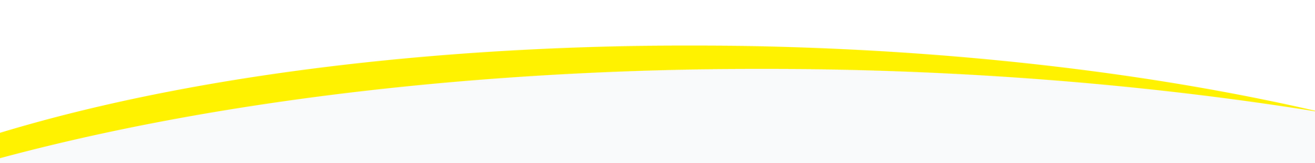 Thin yellow curved line on a white background