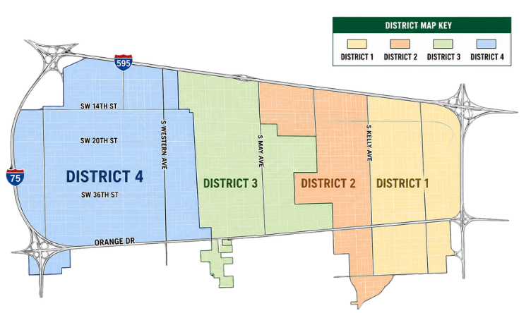 Color-coded transit route map with blue, green, and orange sections and highway shield markers