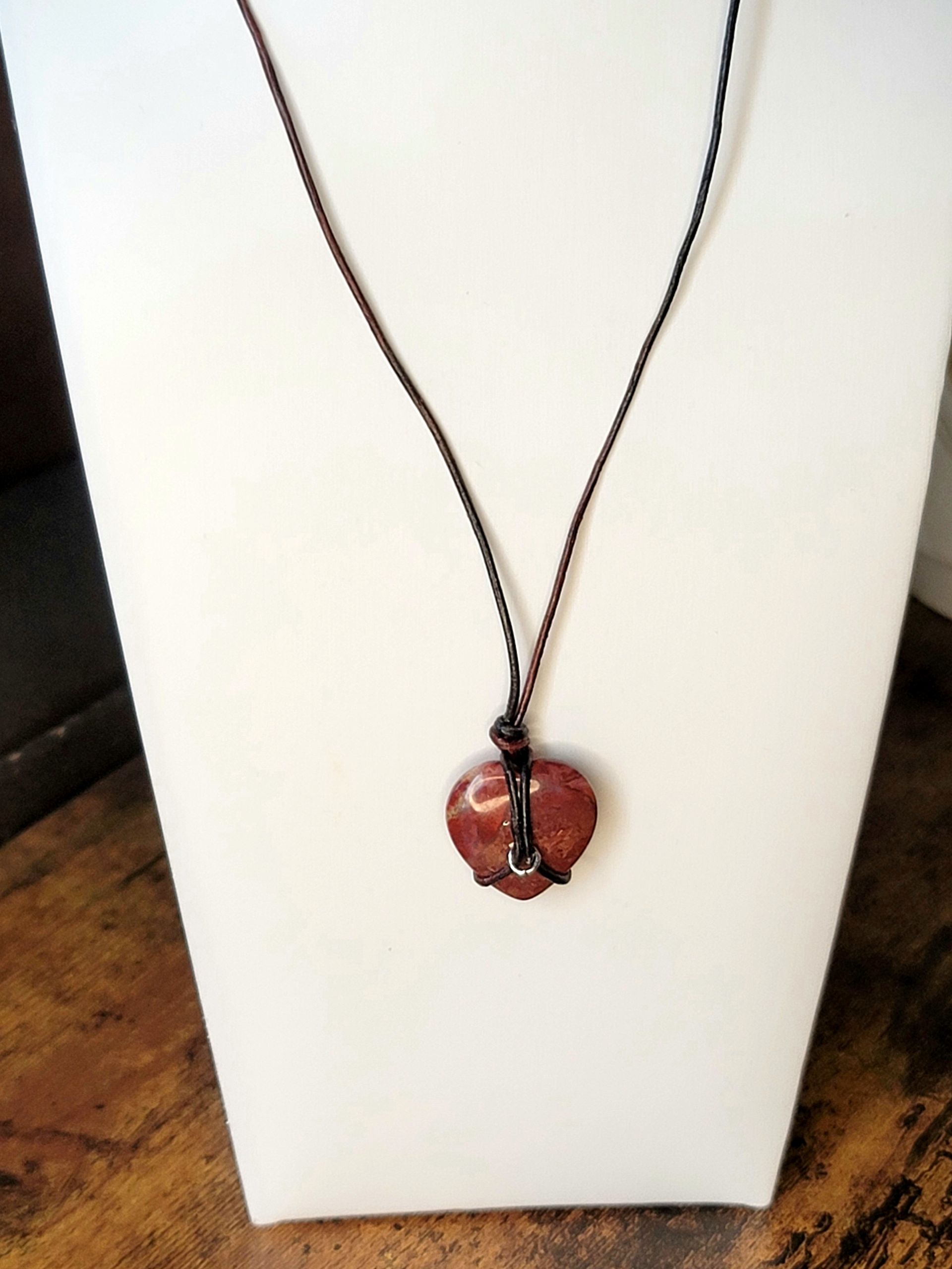 Leather Agate Heart