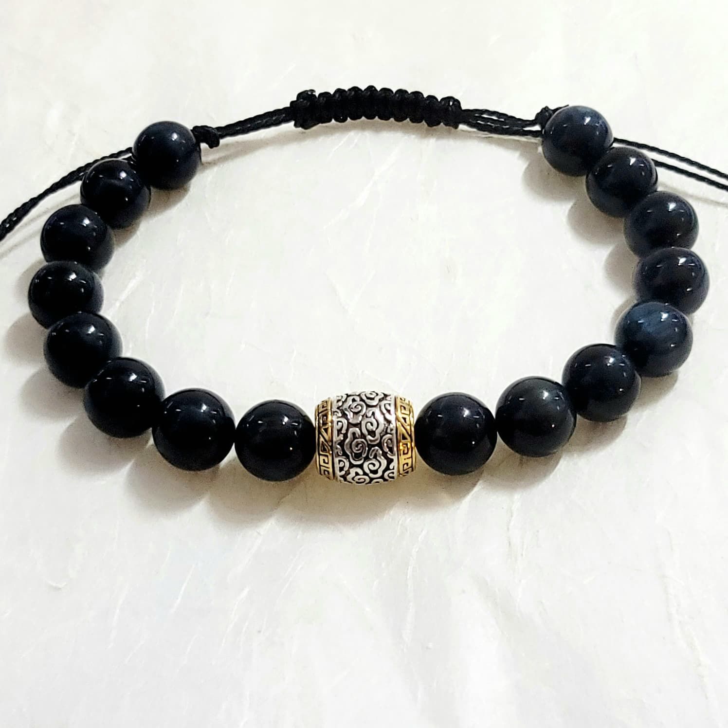 Blue Tiger Eye Gemstone Bracelet | Confidence • Protection • Focus