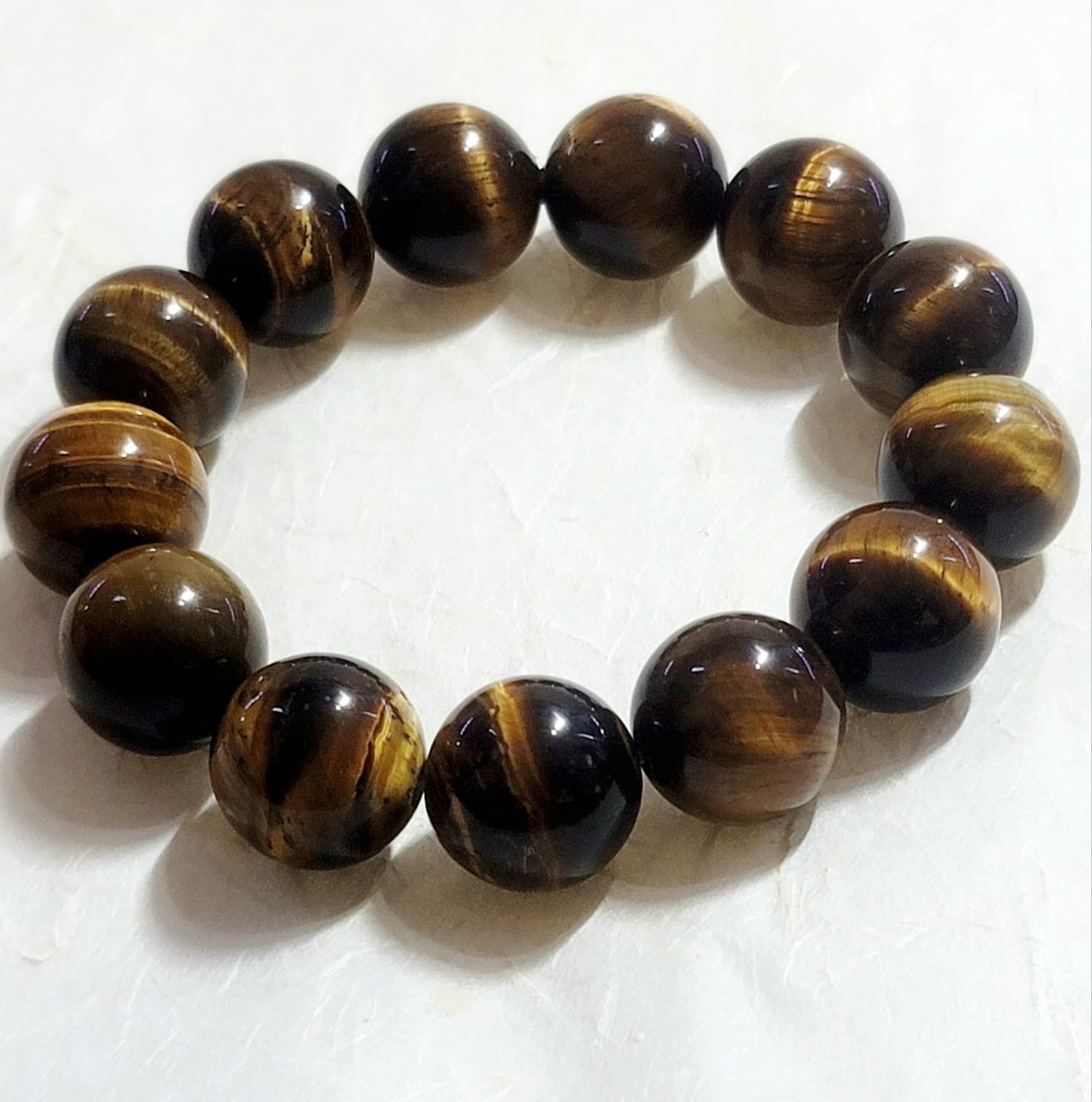 Handmade Natural Tiger Eye Gemstone Bracelet | Confidence • Protection • Strength