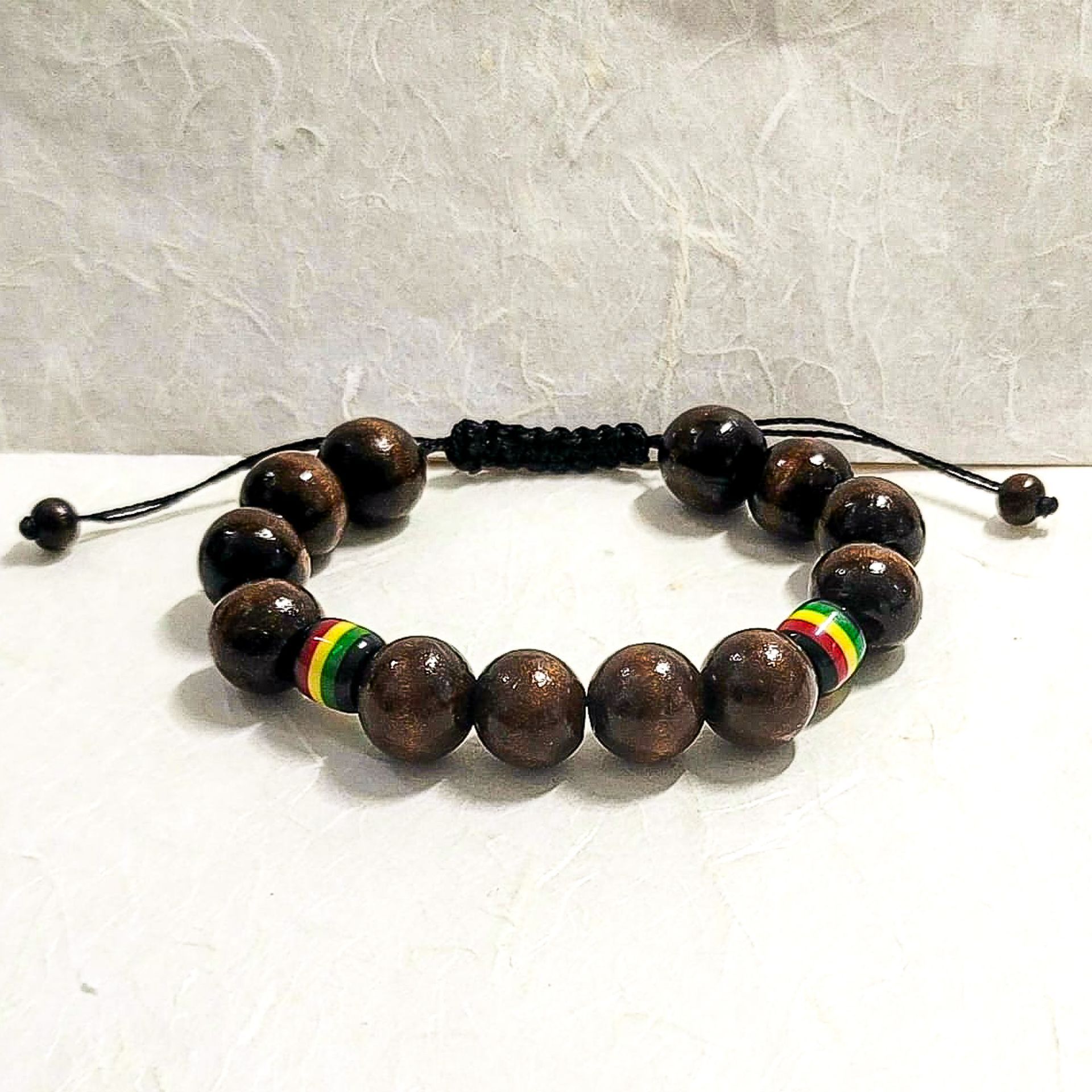 Heritage Wood Adjustable Bracelet| Handmade Wooden Beaded Bracelet | Unisex Natural Wood Jewelry