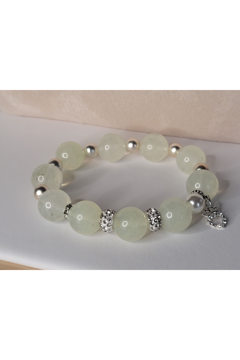 Tas Tas Queen Quartz & Hematite 16-InchBead Bracelet – Elegance with Healing Energy