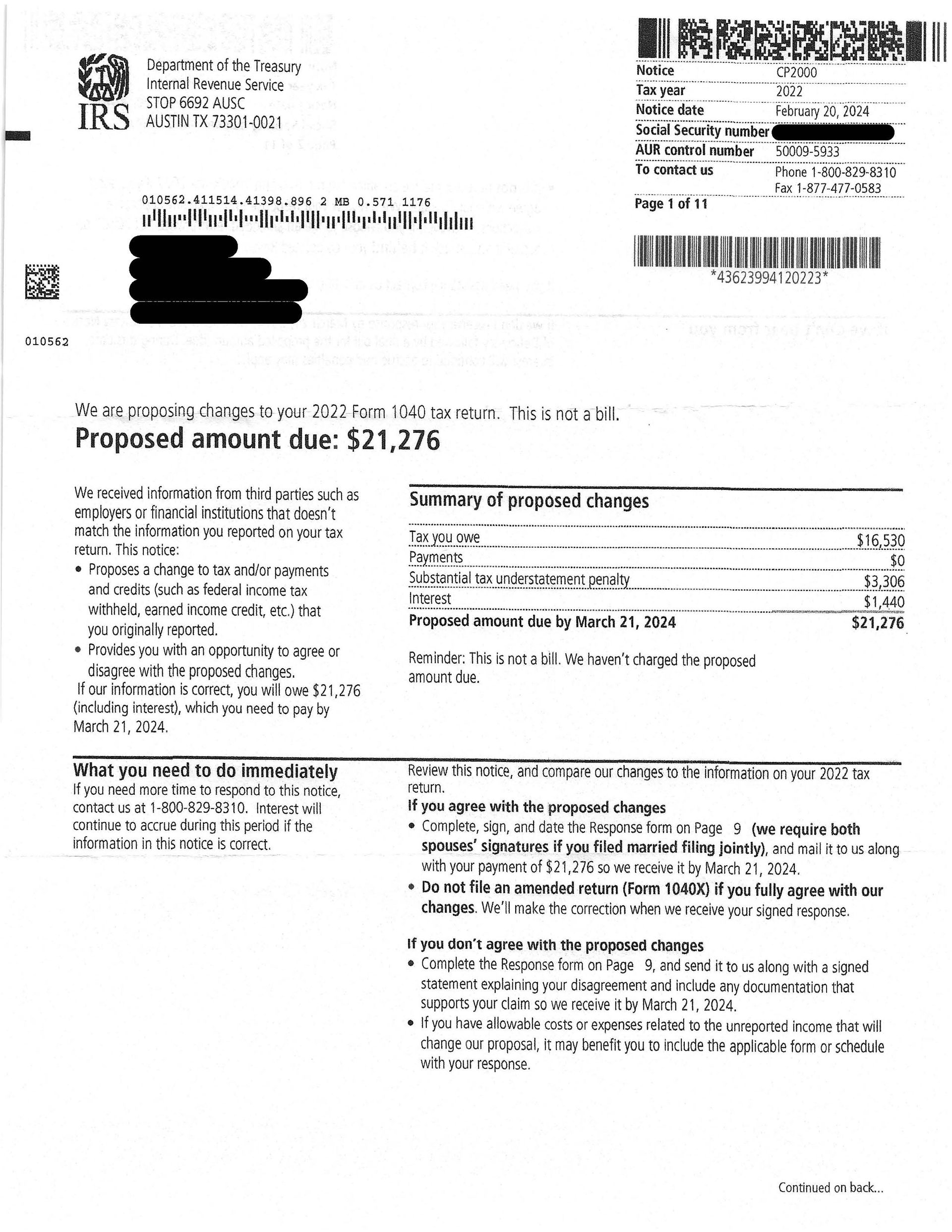 Responding to IRS Notices | Top’s Noble Tax Services | Memphis, TN