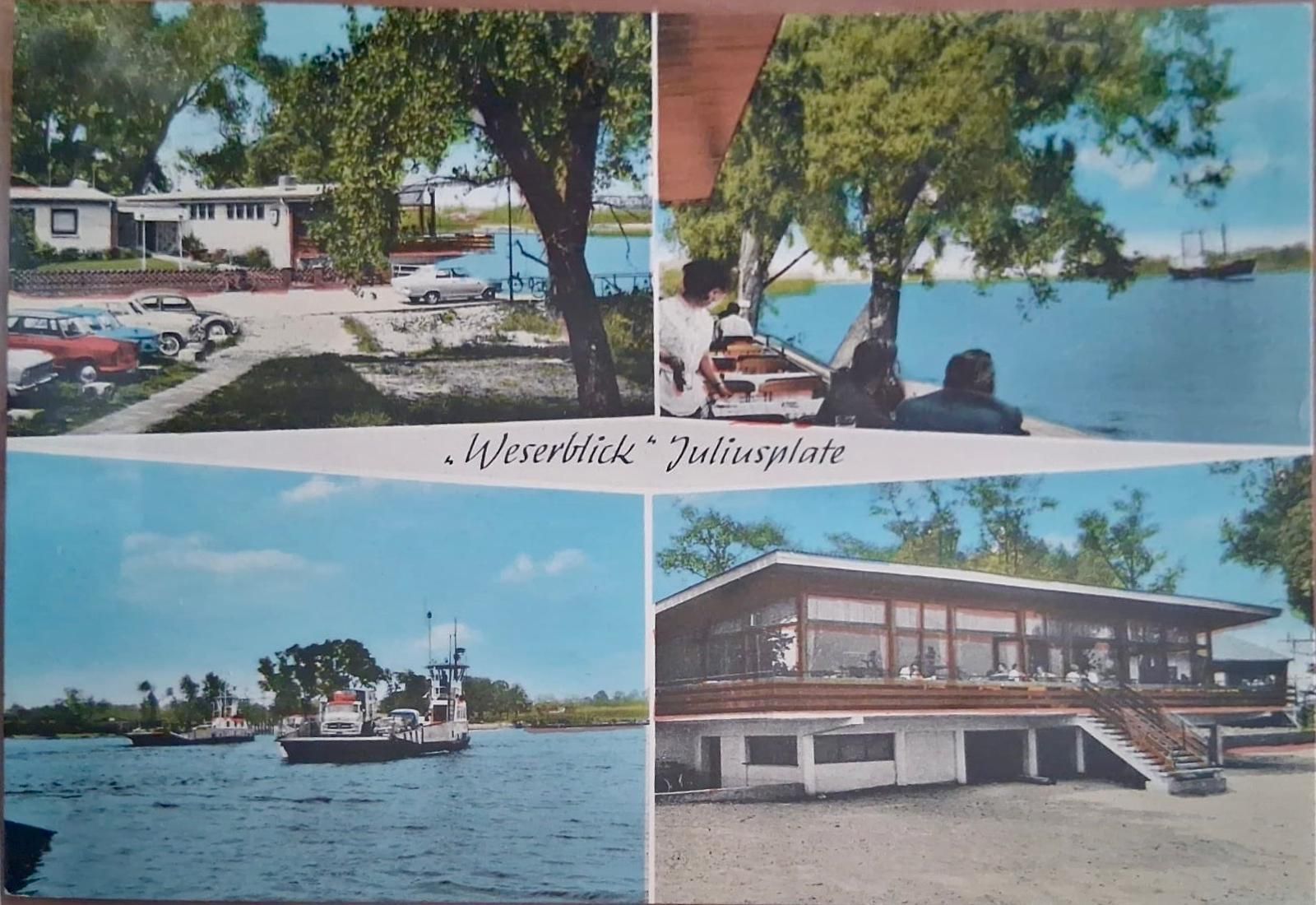 Postkarte vom damaligen Haus Weserblick in der Juliusplate
