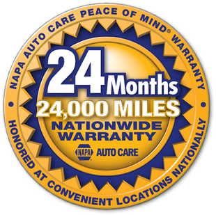 NAPA waranty badge | Brandon's Body Shop & Repair