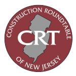 Construction Roundtable of New Jersey logo with red circle, white text, gray NJ outline, and