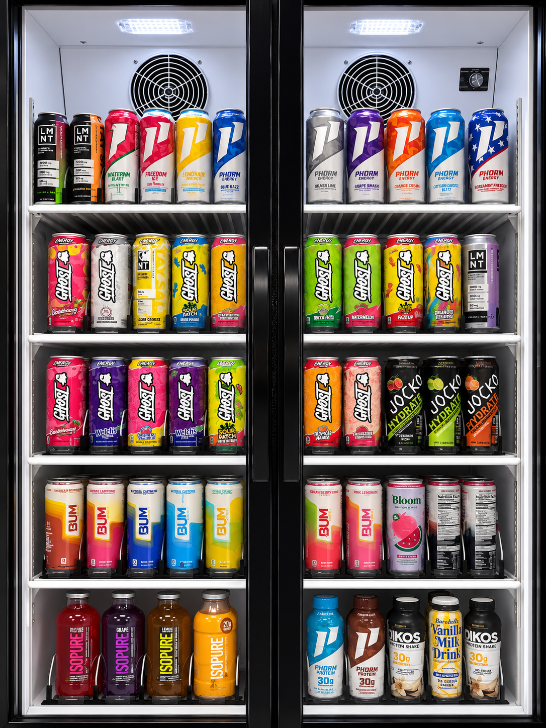 Functional drinks and protein cooler at Foundation Harrison, NY