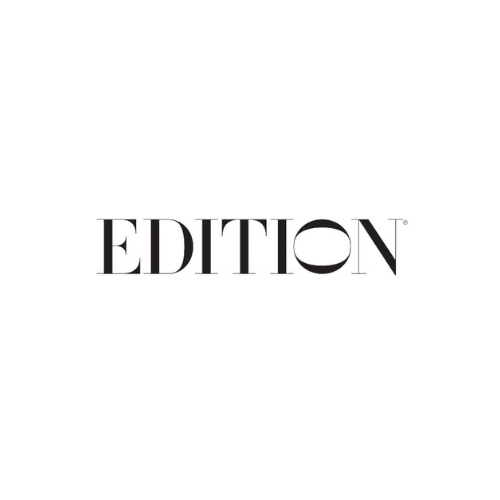 Logo for EDITION hotel brand, in black lettering on white background.