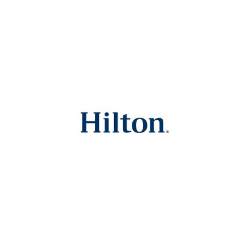 Hilton logo in dark blue on white background.