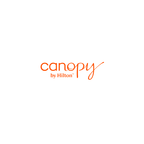 Canopy by Hilton logo in orange. The word