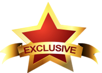 Gold star with red center and 