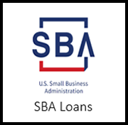 SBA logo with blue square, red bar, and text 