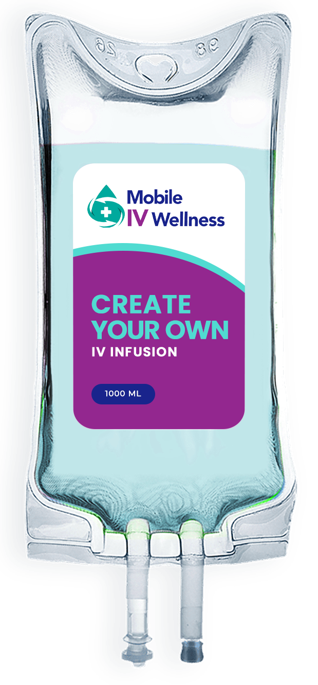 IV bag with a label for 