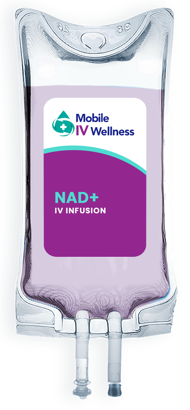 IV bag labeled 