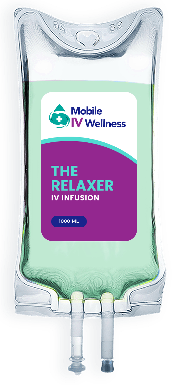 IV bag labeled 