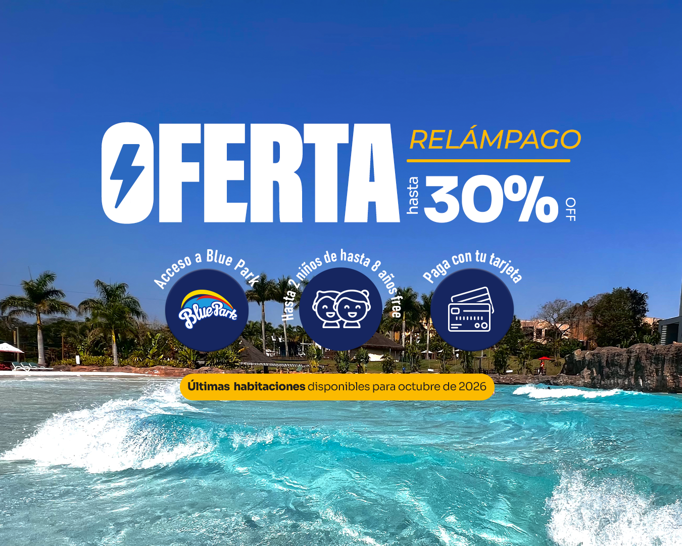 Banner Promo colorido dia das crianças com menino na praia.
