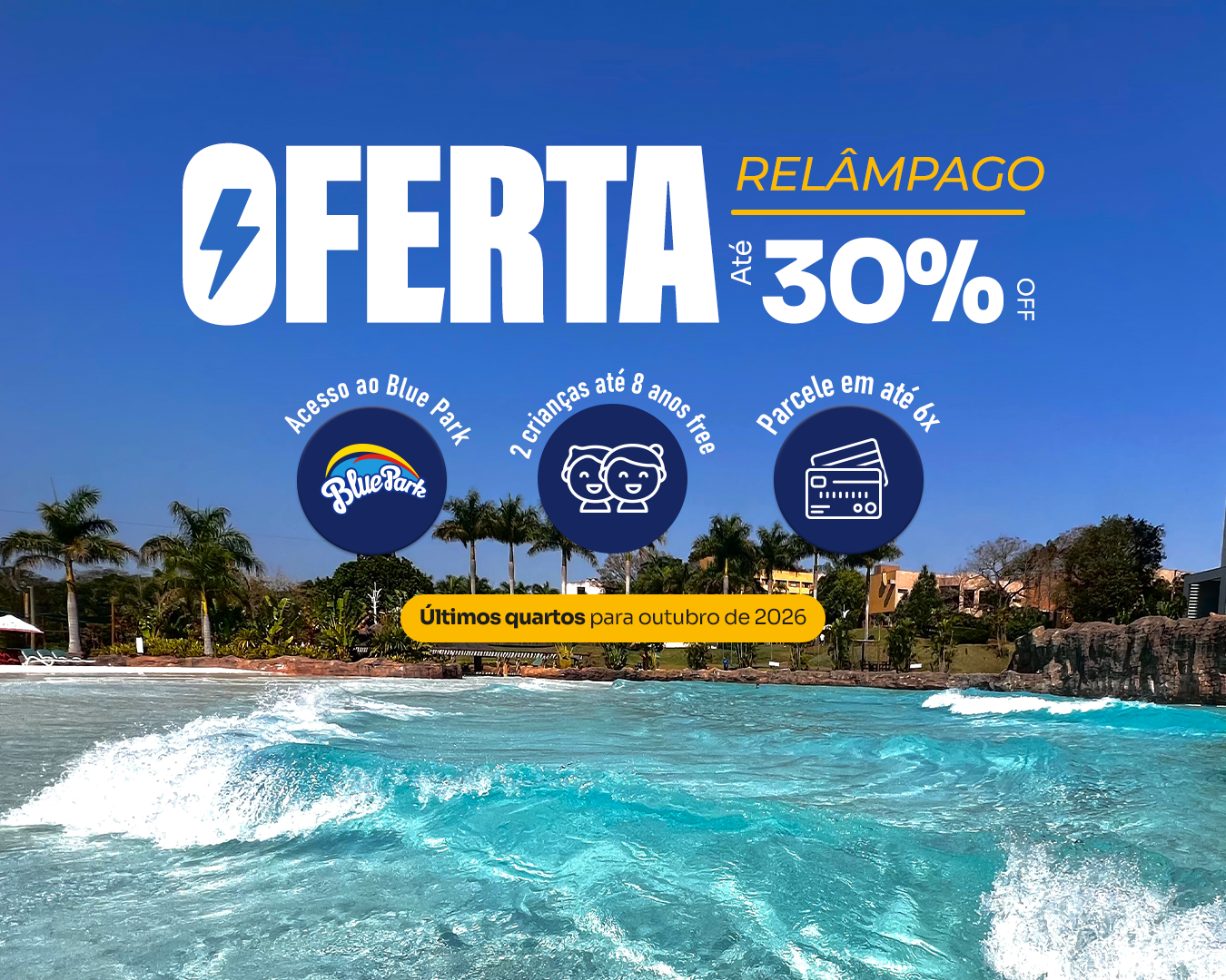 Vem ai!
Dia do cliente Mabu Thermas Grand Resort
De 09 a 15 de setembro aproveite até 30% OFF para planejar suas férias de 2026 no Mabu Thermas.