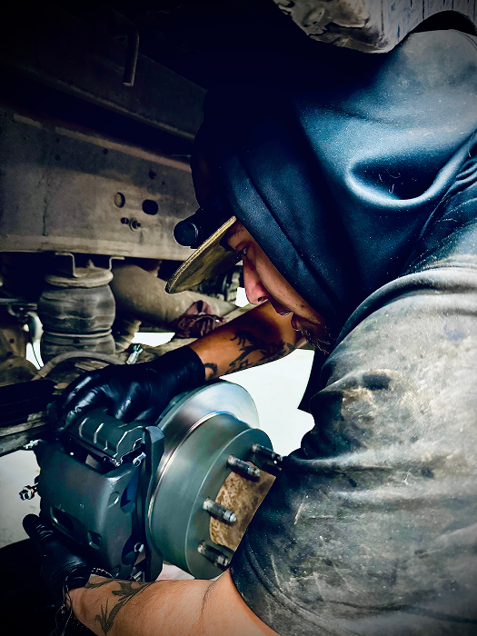 Niko working on brakes | King's Auto LLC