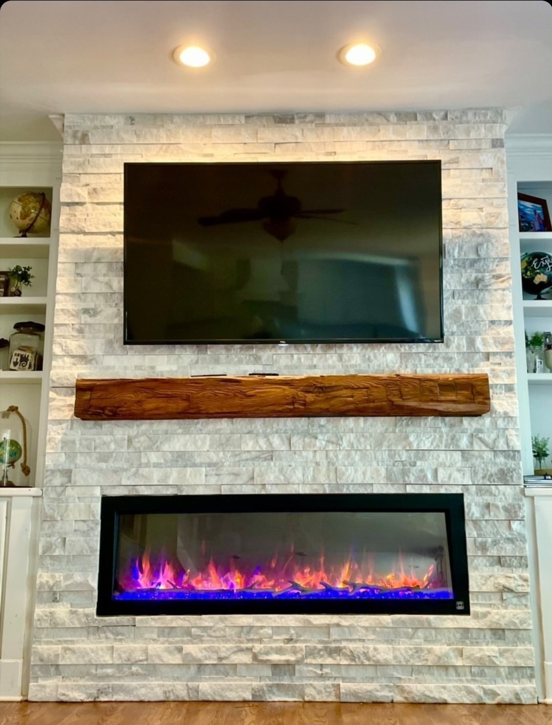 Hand Hewn Mantel